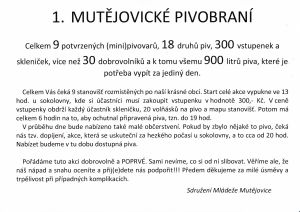 Plakát 1. Mutějovické pivobraní