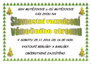 Slavnostní rozsvícení vánočního stromu