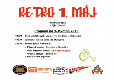 Plakát Retro 1. máj 2019