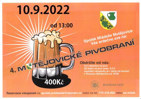 4. Mutějovické pivobraní 2022