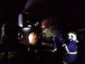 Požár dopravní techniky - bývalá pila u hřbitova Mutějovice 22.3.2014