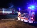 Požár vagonu osobního vlaku Mutějovice 29.3.2014
