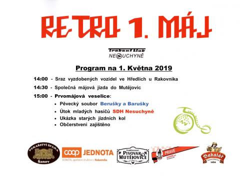Plakát Retro 1. máj 2019