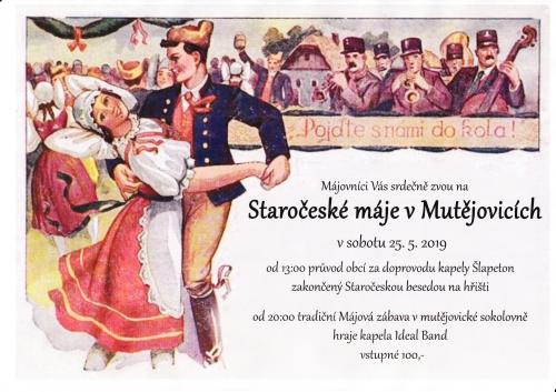 Plakát Staročeské máje 2019.