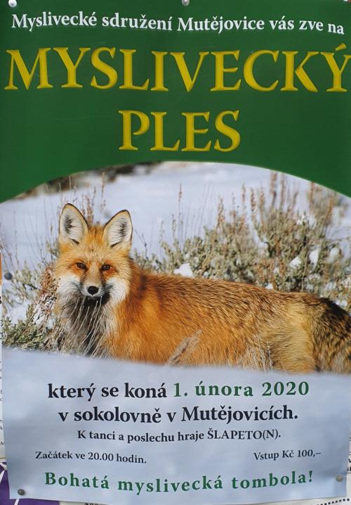 Plakát Myslivecký ples 2020