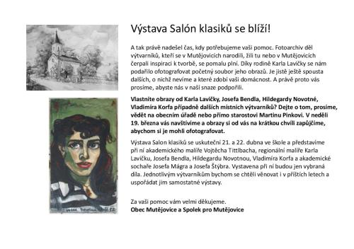 Salón klasiků - výzva pro naše občany