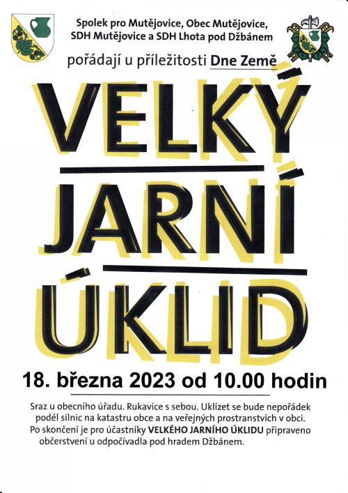 Plakát Velký jarní úklid 2023