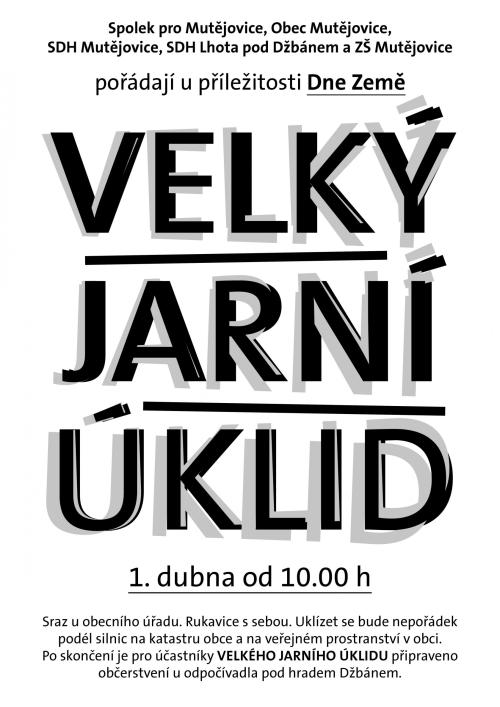 VELKÝ JARNÍ ÚKLID OBCE MUTĚJOVICE