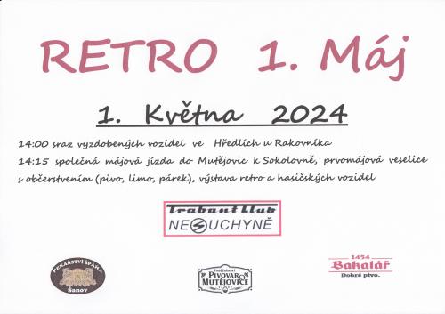 Plakát Retro 1.máj 2024