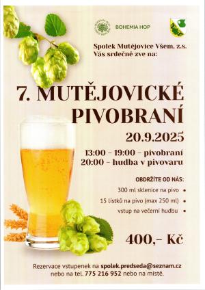 Plakát 7. Mutějovické pivobraní 2025