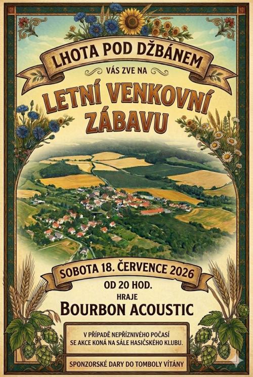 Plakát Letní zábava Lhota