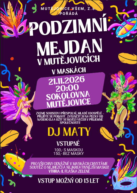 Plakát podzimní mejdan 2026