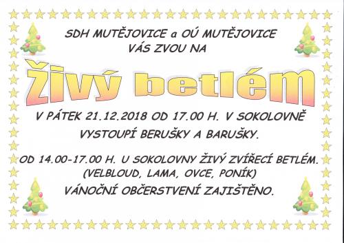 Plakát ŽIVÝ BETLÉM